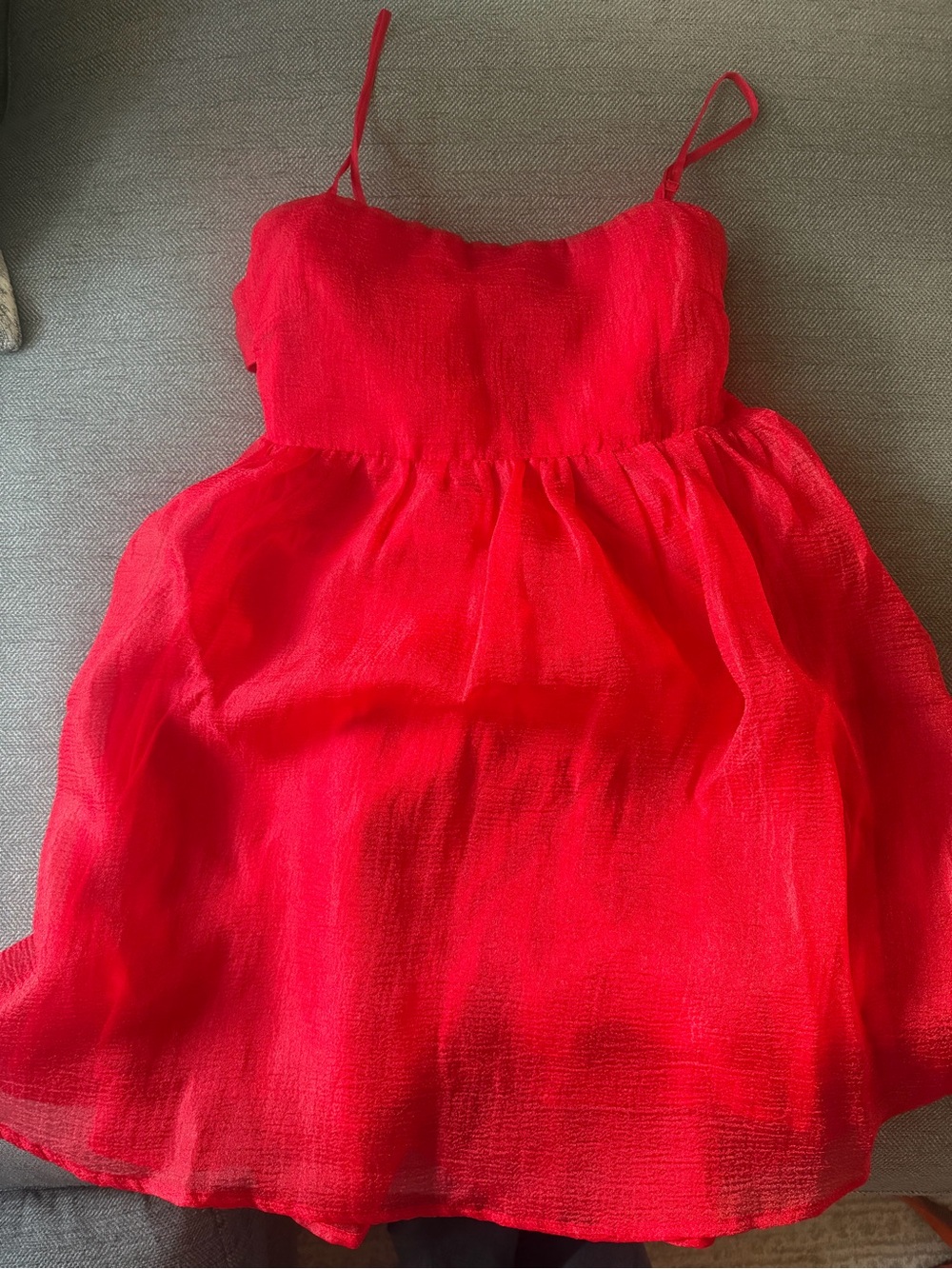 Miami For Francesca’s Red Spaghetti Strap Tulle Mini Dress